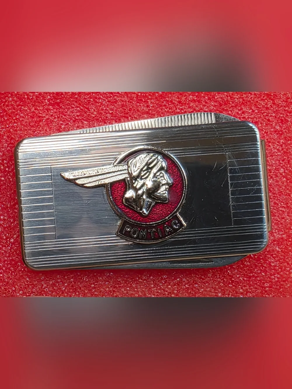 *RARE* VTG Colonial USA Pontiac Chief Enamel Money Clip Pocket Knife Multi-Tool